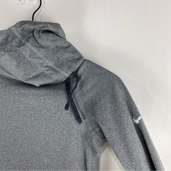 Nike Pro Women's Drawstring High Neck Turtleneck Pullover Shirt Top Gray Size XS - Picture 3 of 6
